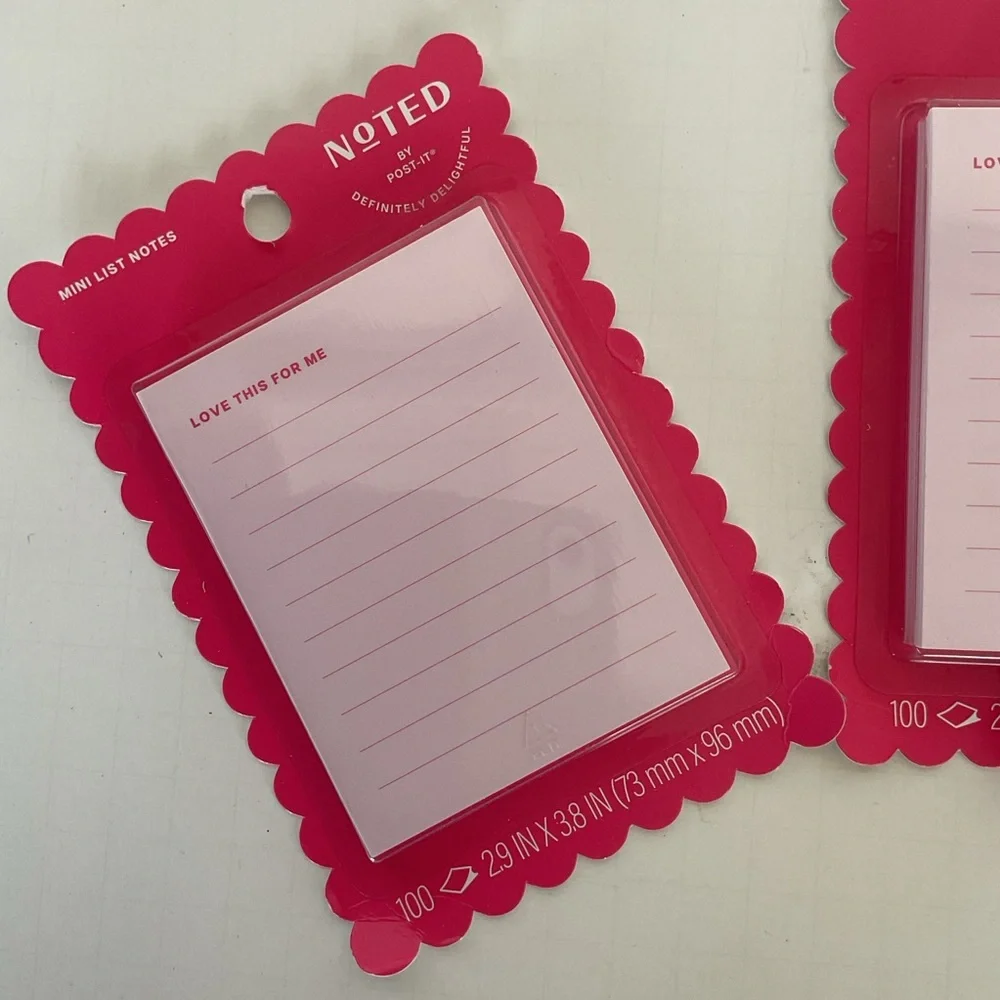 Noted by Post It Notes lot of 4 NWT Small List Pads
